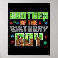 Brother Of Birthday Boy Xel Gamer Bday Party Boys 