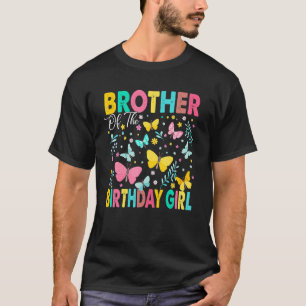 Brother Of Birthday Girl Princess Butterfly Theme  T-Shirt