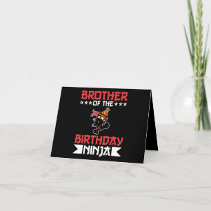 Brother Of Birthday Ninja Fight Taekwondo Gift Card