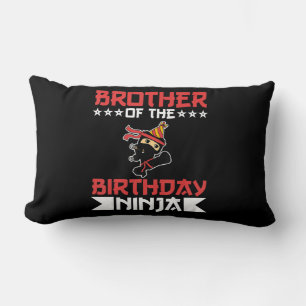 Brother Of Birthday Ninja Fight Taekwondo Gift Lumbar Pillow