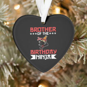 Brother Of Birthday Ninja Fight Taekwondo Gift Ornament