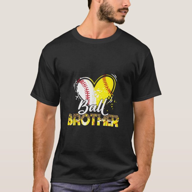 Brother of Both Baseball Softball Sport Matching F T-Shirt (Front)