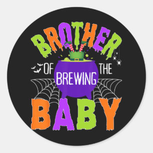 Brother Of Brewing By Halloween Men Women Kids Classic Round Sticker