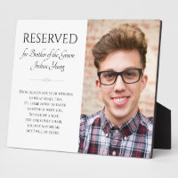 Brother of Groom In Heaven Photo Save Seat Wedding