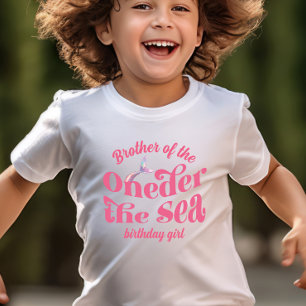 Brother of Oneder The Sea Mermaid birthday girl T-Shirt