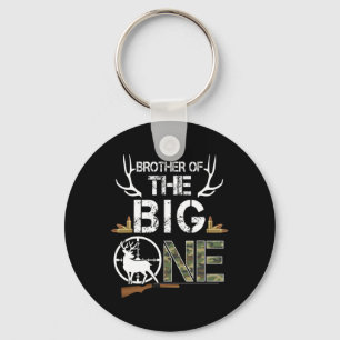 Brother Of The Big One Birthday Boy Deer Hunter Ca Keychain