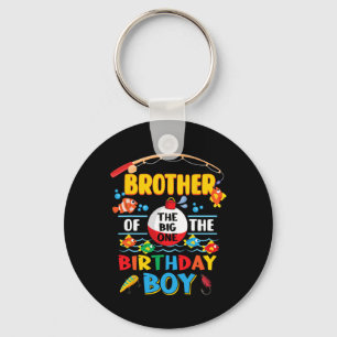 Brother Of The Big One Fishing 1st Birthday Ofisha Keychain