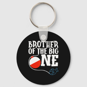 Brother Of The Big One Fishing Boy First Birthday  Keychain