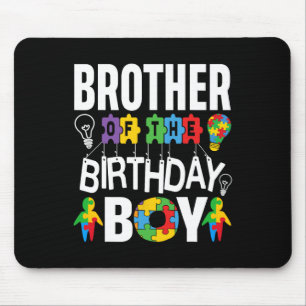 Brother Of The Birthday Boy Autism Mouse Pad