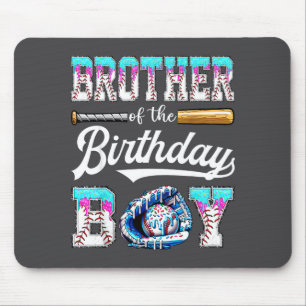 Brother Of The Birthday Boy Baseball Ice Cream Dri Mouse Pad