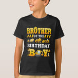 Brother Of The Birthday Boy Construction Matching  T-Shirt<br><div class="desc">Celebrate his big day with our construction-themed shirt,  perfect for the brother of the birthday boy. Ideal for family matching at construction-themed parties. A fun gift for kids who love excavators and cranes. Perfect for birthdays and family gatherings.</div>