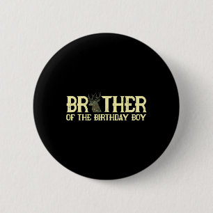 Brother Of The Birthday Boy Deer Hunter Camouflage 2 Inch Round Button