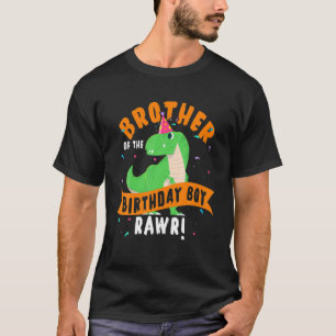 Brother Of The Birthday Boy Dinosaur Funny Cute T-Shirt