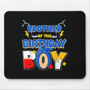Brother Of The Birthday Boy Family Matching Party  Mouse Pad