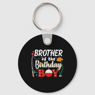 Brother Of The Birthday Boy Fishing Family Matchin Keychain