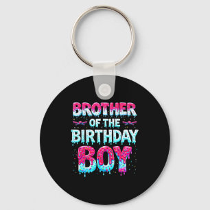 Brother Of The Birthday Boy Ice Cream Baseball Fam Keychain
