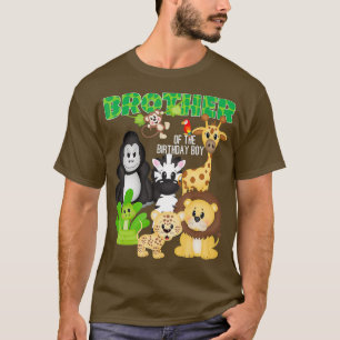 Brother Of The Birthday Boy Jungle Safari Zoo T-Shirt