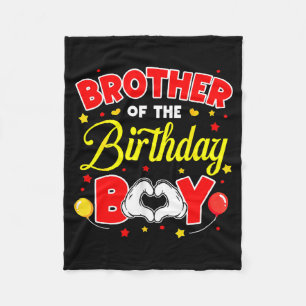 Brother Of The Birthday Boy Matching Family Party  Fleece Blanket