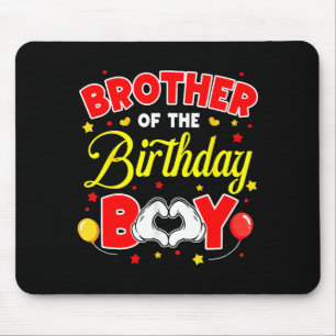 Brother Of The Birthday Boy Matching Family Party Mouse Pad