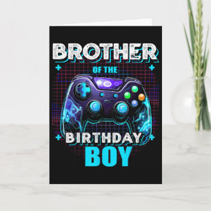 Brother Of The Birthday Boy Matching Family Video  Card