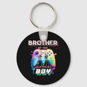 Brother Of The Birthday Boy Matching Family Video  Keychain