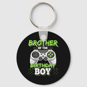 Brother Of The Birthday Boy Matching Video Game Bi Keychain