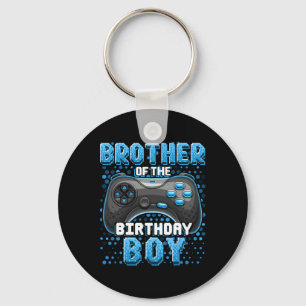 Brother Of The Birthday Boy Matching Video Game Bi Keychain