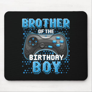 Brother Of The Birthday Boy Matching Video Game Bi Mouse Pad