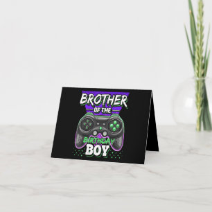 Brother of the Birthday Boy Matching Video Game Card