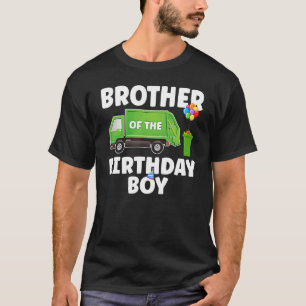 Brother Of The Birthday Boy Recycling Trash Themed T-Shirt