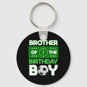 Brother Of The Birthday Boy Soccer B-day Matching Keychain