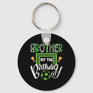 Brother Of The Birthday Boy Soccer Player Bday Keychain