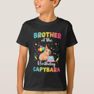 Brother Of The Birthday Girl Capybara Bday Party F T-Shirt