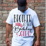 Brother of the Birthday Girl Custom Squad Matching T-Shirt<br><div class="desc">Looking for a birthday shirt that will make your party complete? Look no further than our matching birthday crew shirts! These stylish tees are perfect for any birthday party girl's day out. Our matching shirts make a great gift for your friends and family, and can be worn together as a...</div>