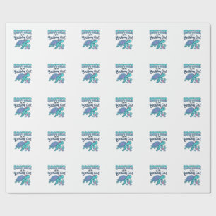Brother of the Birthday Girl Sea Turtle Shirt Desi Wrapping Paper
