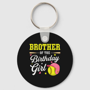 Brother Of The Birthday Girl Softll Player Theme B Keychain