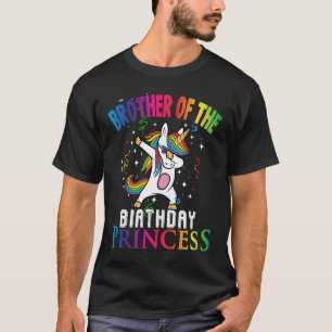 Brother of the Birthday Princess Dabbing Unicorn G T-Shirt