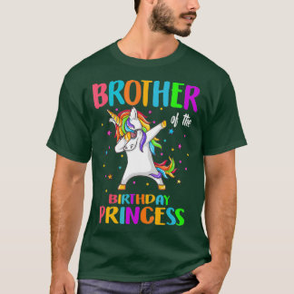 Brother Of the Birthday Princess Funny Unicorn T-Shirt