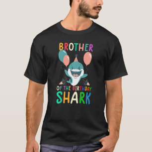 Brother Of The Birthday Shark  Birthday Family Mat T-Shirt