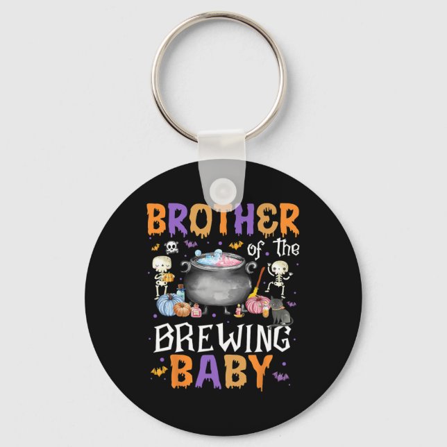 Brother Of The Brewing By Halloween Men Women Kid  Keychain (Front)