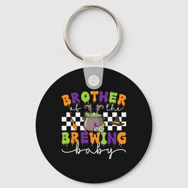 Brother Of The Brewing By Halloween Men Women Kids Keychain (Front)