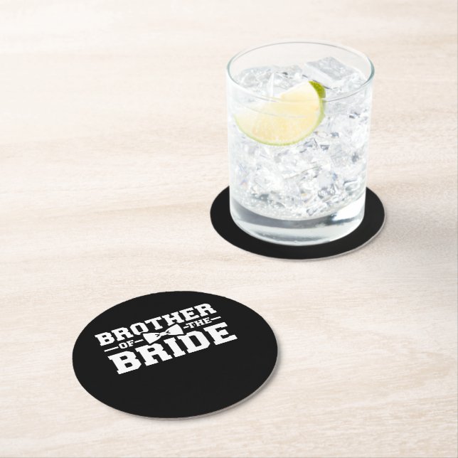 Brother Of The Bride Gift For Brother Round Paper Coaster (Insitu)