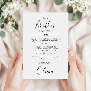Brother Of The Bride Personalized Wedding Message Invitation