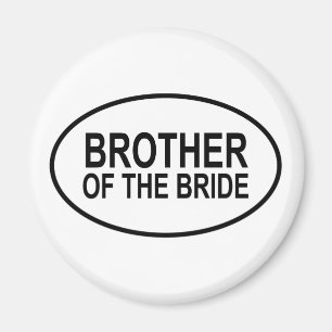 Brother of the Bride Wedding Oval Magnet