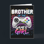 Brother Of The Gamer Girl Matching Video Game Birt Card<br><div class="desc">Brother Of The Gamer Girl Matching Video Game Birthday Gift</div>