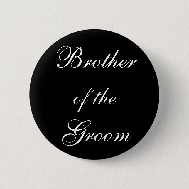 Brother of the Groom 2 Inch Round Button (Front)