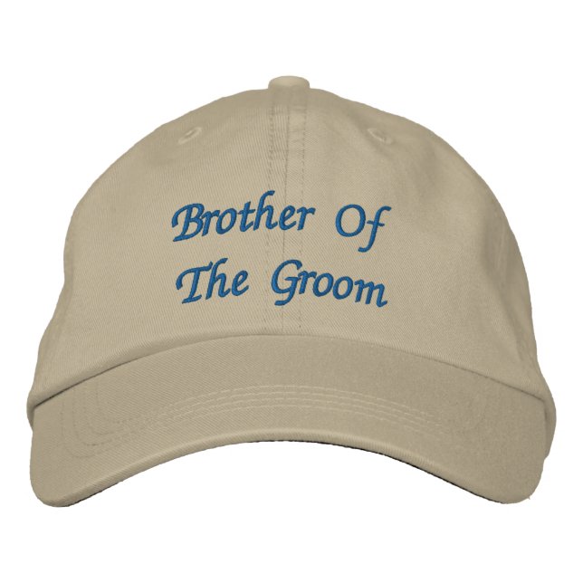 Brother Of The Groom Embroidered Hat (Front)