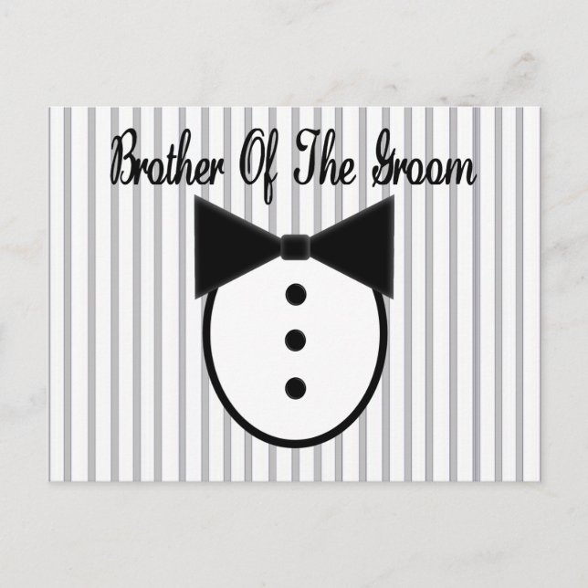 Brother of the Groom Postcard (Front)