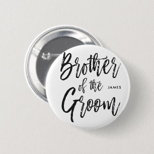Brother of the Groom   Script Style 2 Inch Round Button