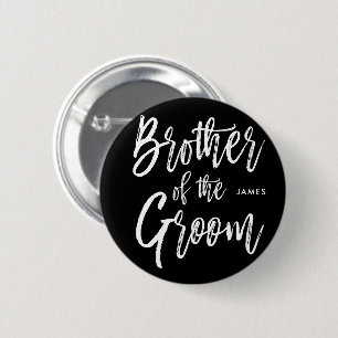Brother of the Groom   Script Style Wedding 2 Inch Round Button